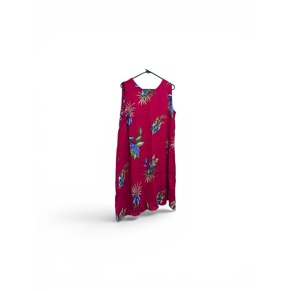 Hibiscus‎ Collection Hawaii Pink Tropical Floral Resortwear Dress OS Womens
